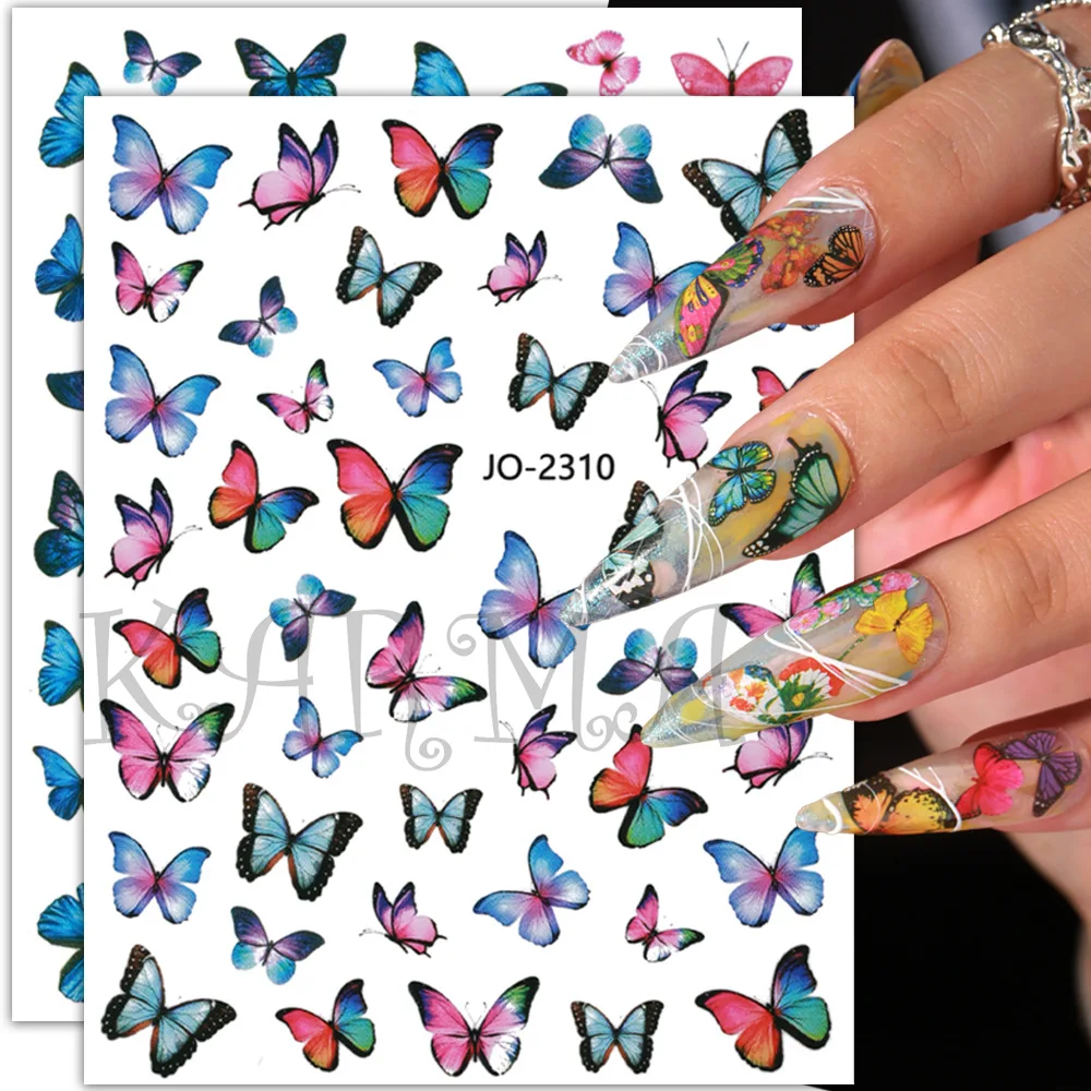 

Craft Sticker 5D Nail Art Sticker Nail Decal Butterfly Transfer Printing Decal Anime Leaf Foil Nail Art Nail Art Design Slider