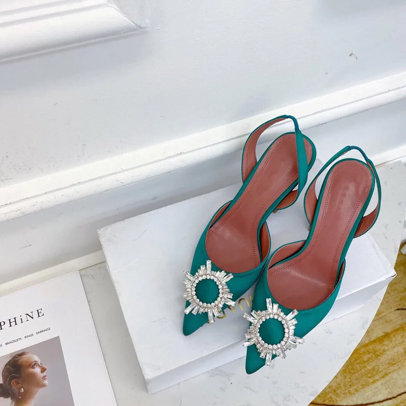 2023 summer new sunflower high-heeled sandals fashion foreign trade British women's shoes European and American sandals summer