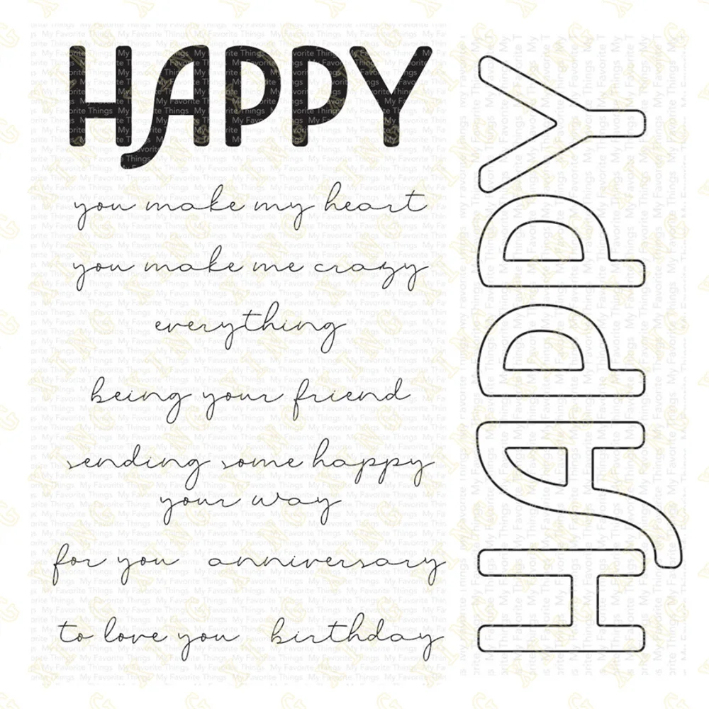 

Hot Metal Cutting Dies Stamps Scrapbook Diary Decoration Embossing Stencil Template Diy Greeting Card Handmade Happy Occasions