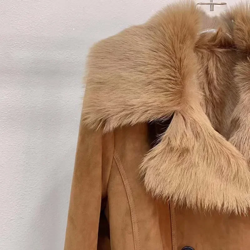 Длинное пальто зимнее женское 2024 Новое поступление одежда из натурального