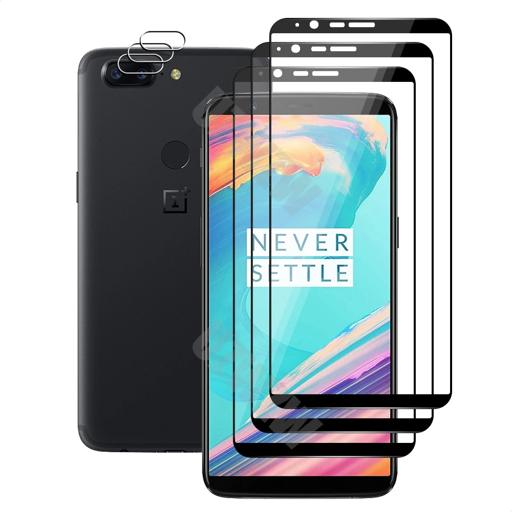 3-3-for-oneplus-5t-3pcs-full-coverage-tempered-glass-screen-protector--3pcs-camera-lens-protective-film