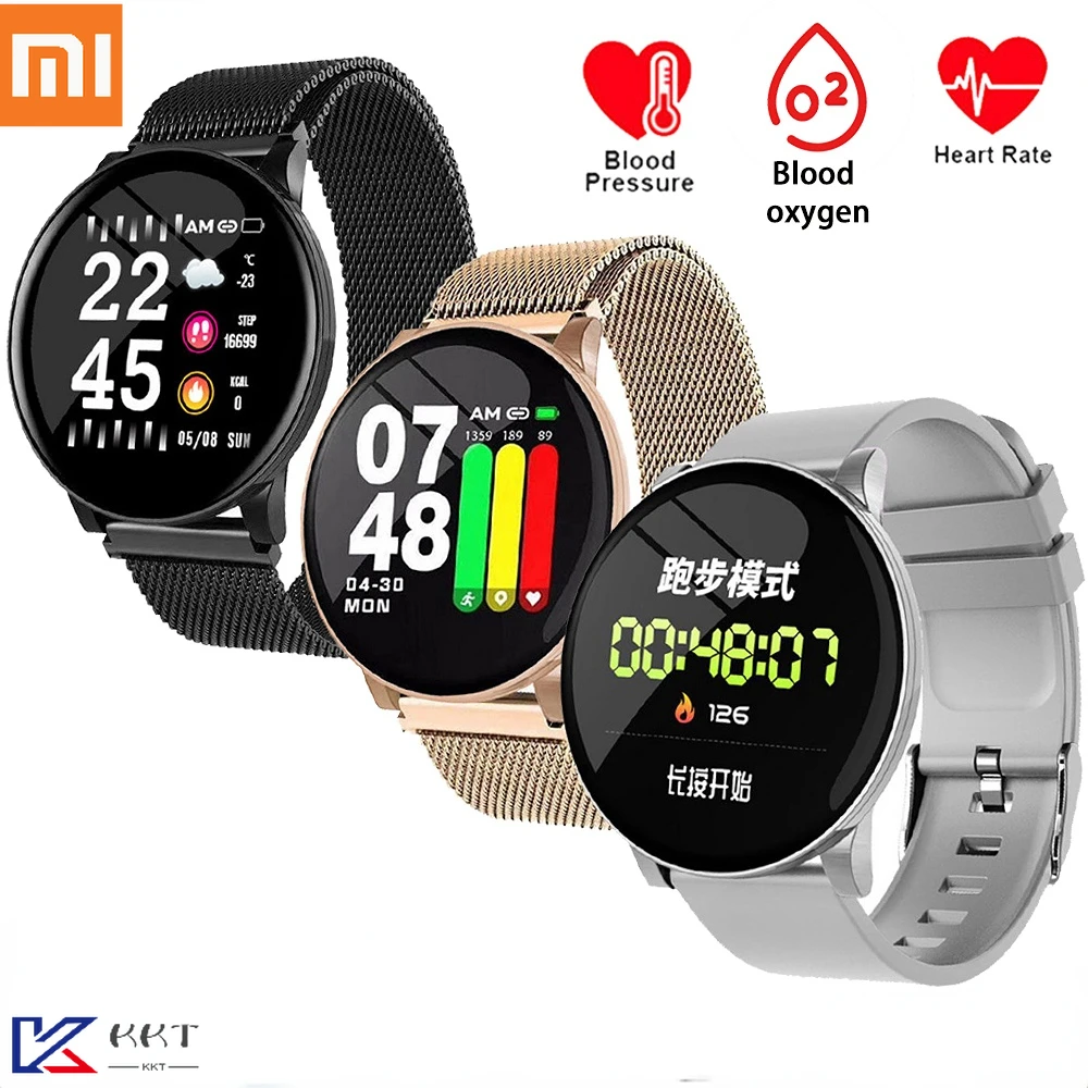 

XIAOMI W8 Smart Watch Bracelet Round Bluetooth Watch Waterproof Male Men Women Sport Fitness Tracker Wristband for Android IOS