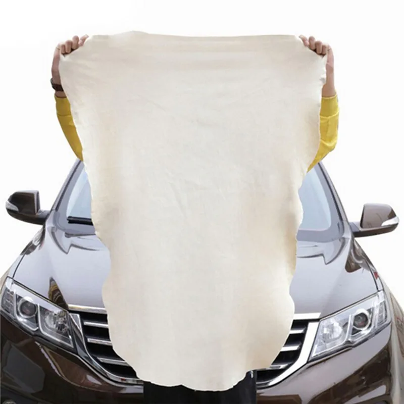 Auto Care Extra Large Auto Car Natural Drying Chamois Deerskin Cleaning Cham Leather Cloth