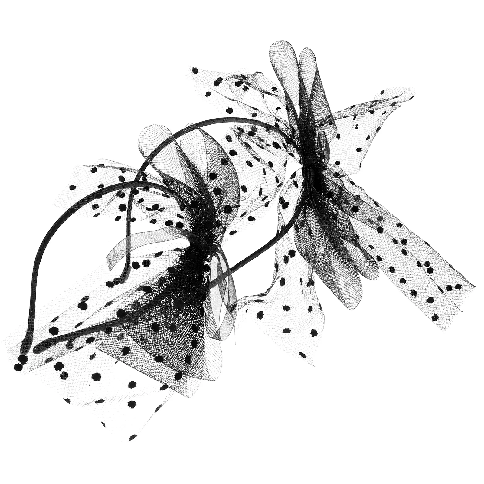 

2 Pcs Headbands Bow-knot Polka Dots Halloween Female Fabric Hair Decor Headpiece Bride Cosplay
