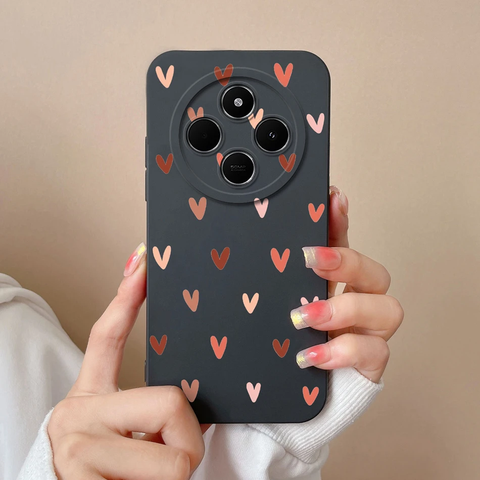 Для Xiaomi Redmi 14C Чехол Love Heart Butterfly Задняя крышка для 14 C 4G Redmi14C Корпус телефона Мягкий