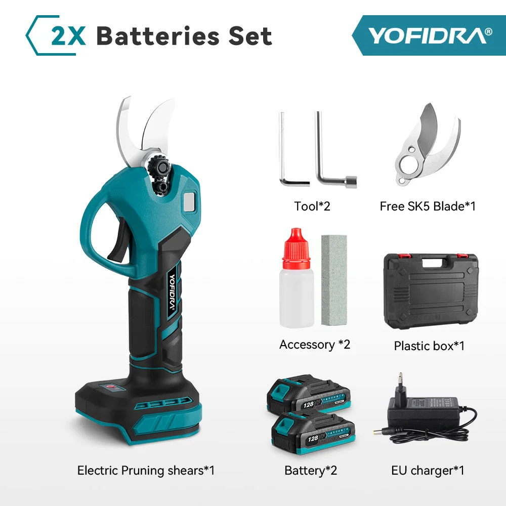 

YOFIDRA Бесщеточный электрический секатор 30 мм 2 передачи 18В