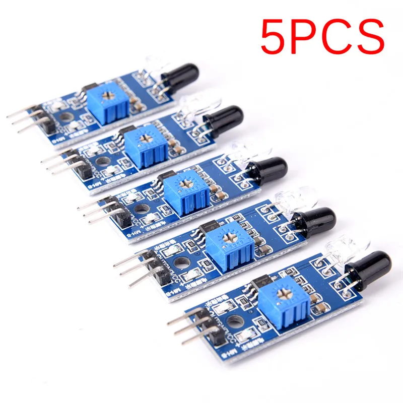 

5pcs 3.1CM * 1.5CM IR Infrared Obstacle Avoidance Sensor Module For Arduino Smart Car Robot 3-Wire Reflective Photoelectric