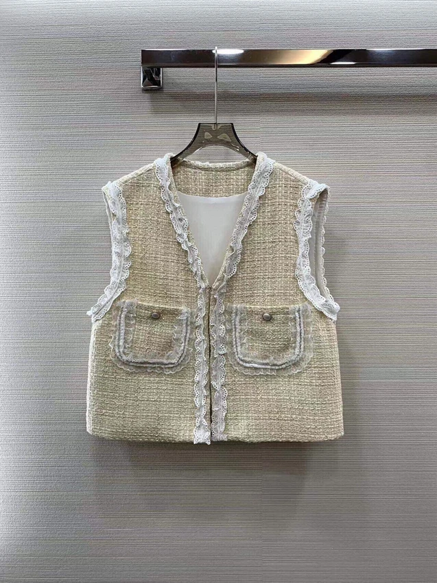 

Женский шерстяной жилет с V-образным вырезом, без рукавов