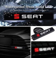 1pc car front grille light accessories led projector logo welcome lamps for seat ibx 20v20 mii altea ibe leon toledo exeo