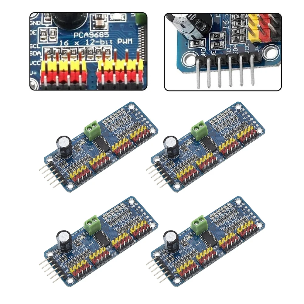 Фото Плата управления робототехникой для проектов Arduino: 16-канальный многофункциональный драйвер двигателя, регулятор напряжения, контроллер I2C №4