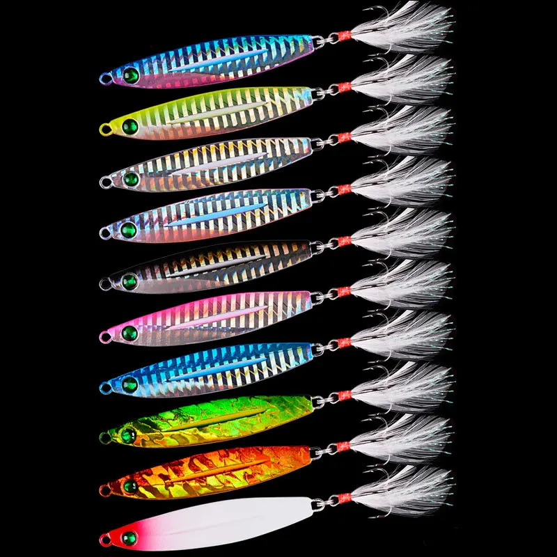 

5pcs/lot Metal Jigs Spoon Lures 7G 10G 14G 17G Jig Lure Artificial Bait Shore Slow Jigging Super Hard Bass Sea Fishing Tackle