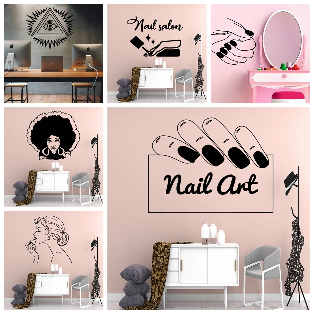 1 шт. виниловые Стикеры для украшения салона красоты