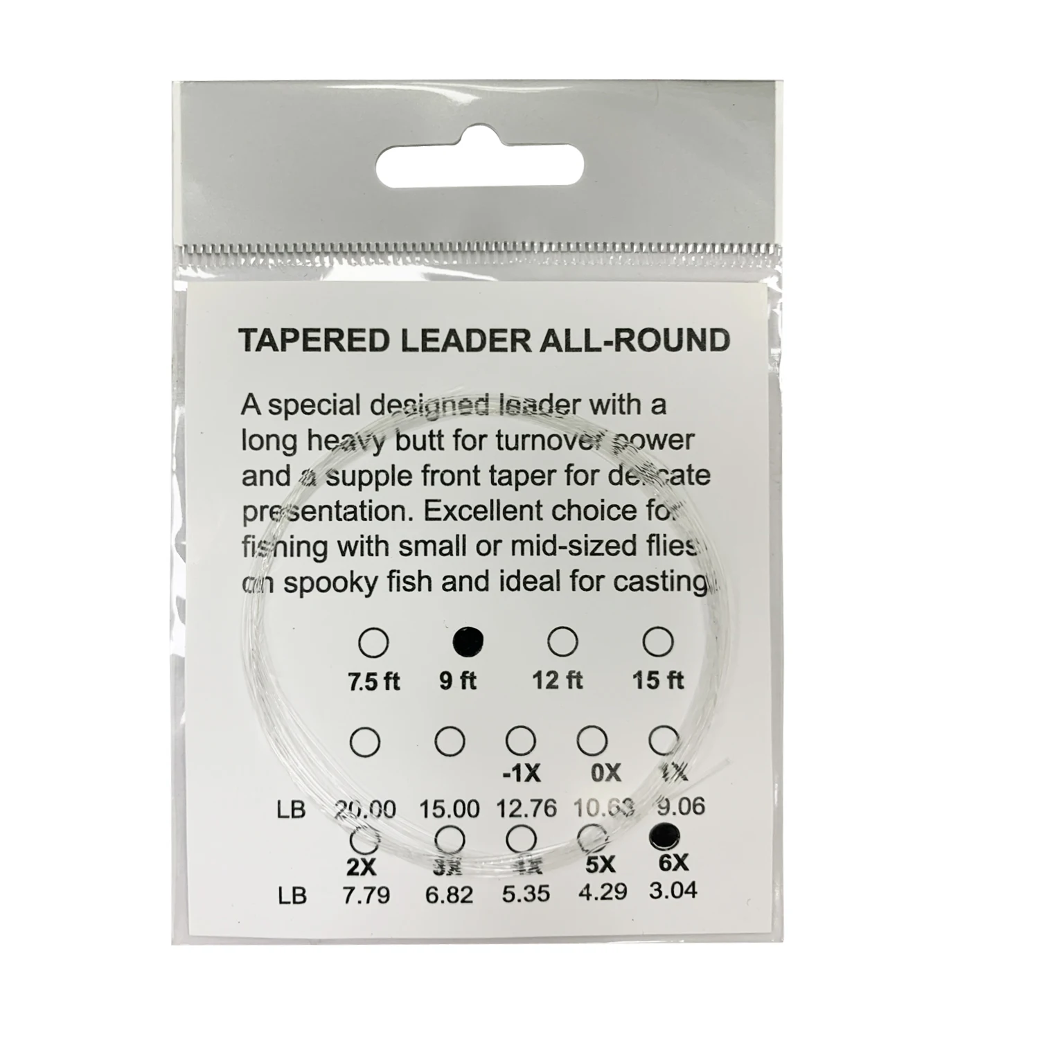 

Aventik 7.5ft 9ft 12ft and 15ft 0X-6X 5pcs Per Size Fly Fishing Leader Clear Tapered Leader Fly Line Nylon Fly Line Leader L