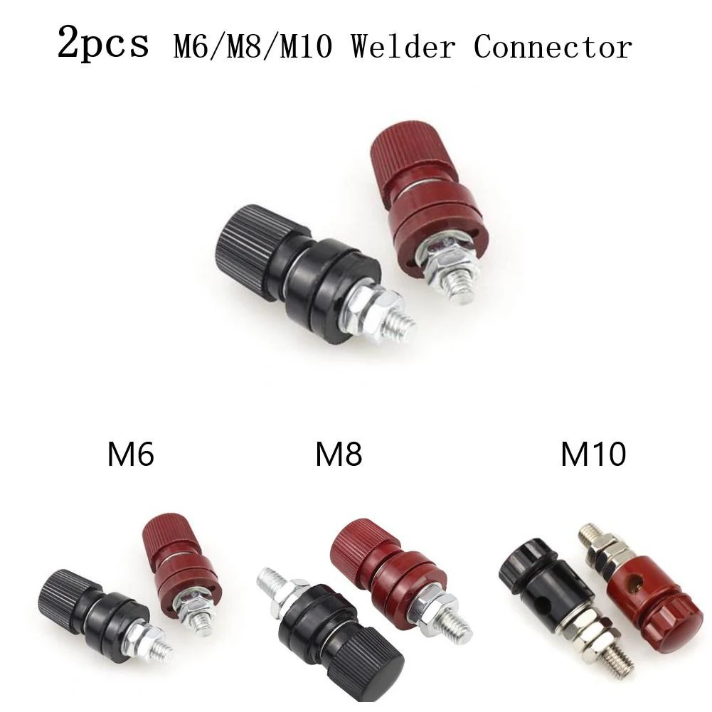 

2PCS Power Clip Terminals 0v-380v Winding Screw M6M8M10 Lithium Battery Welding Power Clip Terminal Connector