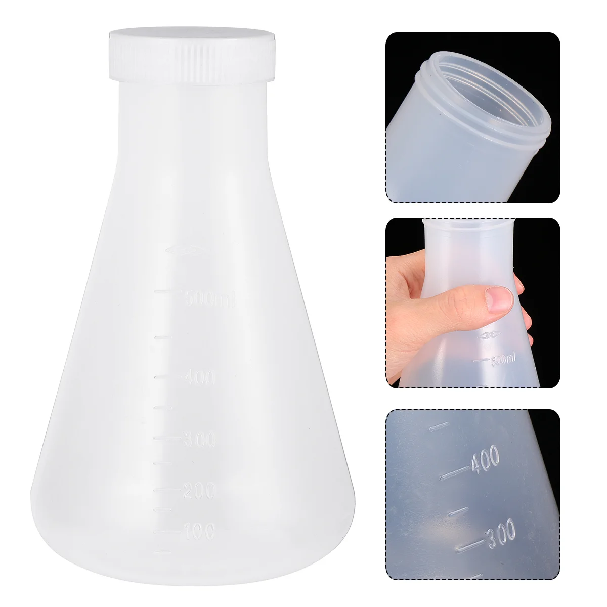 

Flask Conical Plasticerlenmeyer Science Flasks Laboratory Chemistrybeaker Experiment Polypropylene Set Beakers Measuring Mouth
