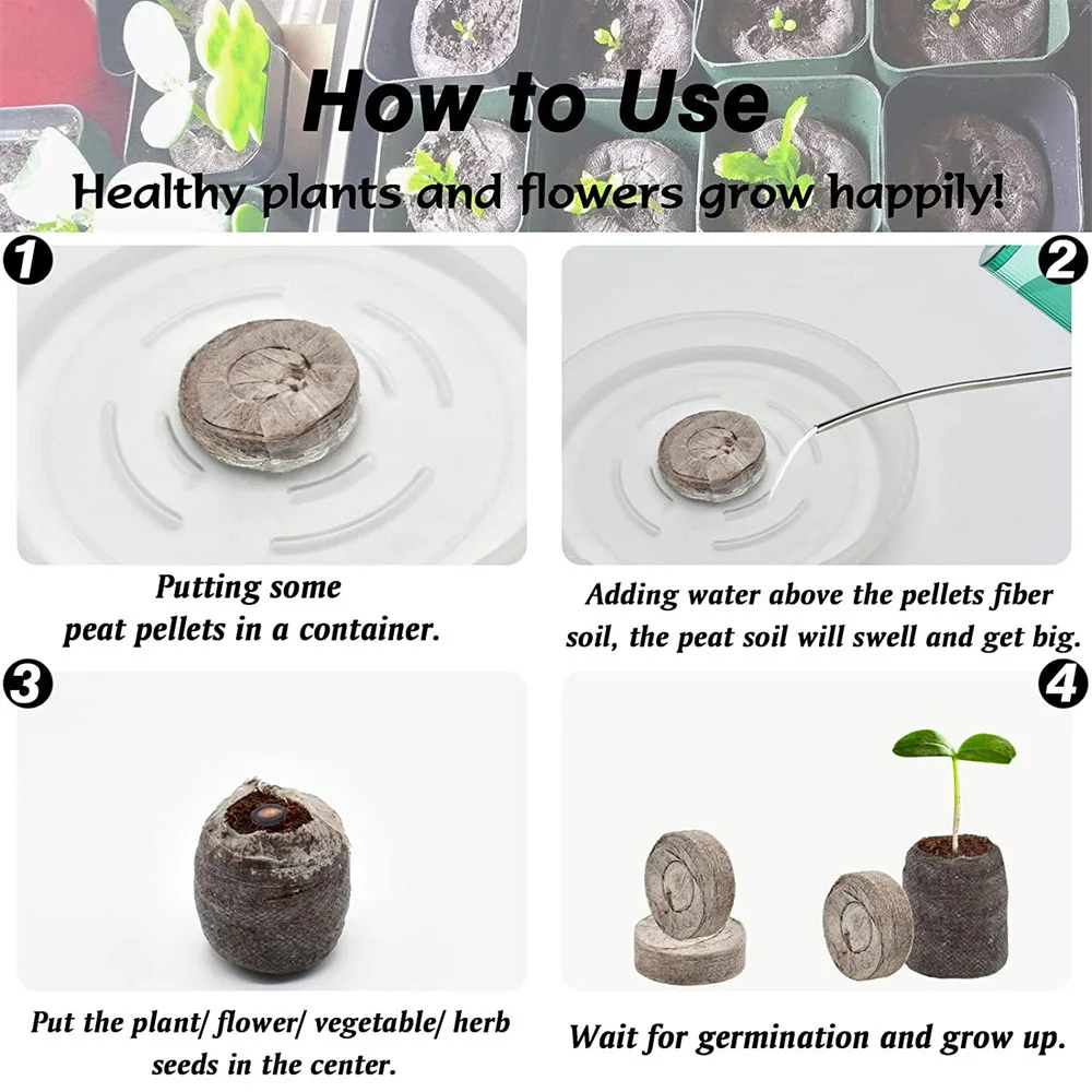 200-20шт. 3см почвы для питомника, цветов, сеянцев, торфяных таблеток для посадки растений в домашнем садоводстве, теплице, горшках инструмента.
