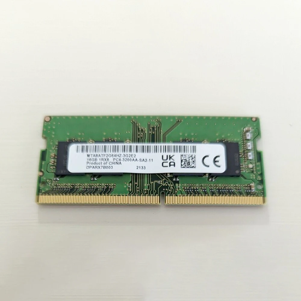 

1 шт. для MT RAM 16 ГБ 16G 1RX8 DDR4 3200 PC4-3200AA-SA2-11/E2, память для ноутбука, быстрая доставка, высокое качество