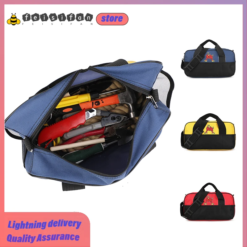 New Portable Storage Tool Bag Shoulder Full Tool Bag Tote Bag Multifunctional Large Wear Resistant Thick Waist Bag Organizer Bag