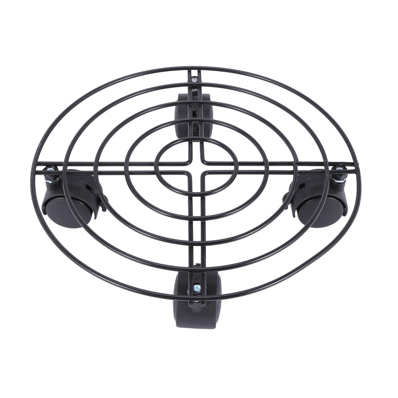 

Metal Plant Flower Pot Stand Trolley Caddy on Wheels Indoor Outdoor Home Garden tools