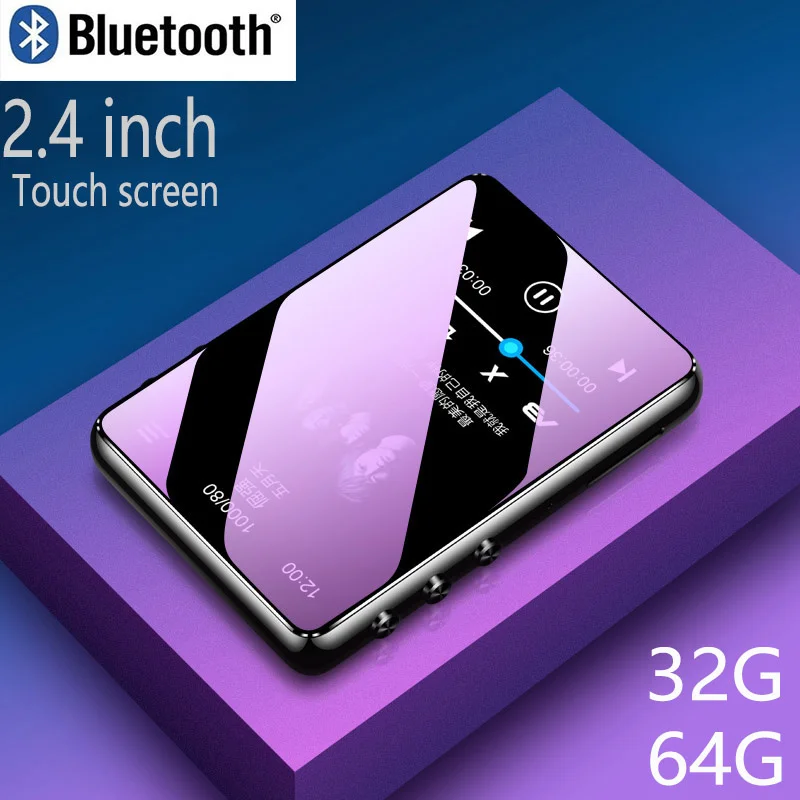 

Mp3-плеер с Bluetooth 5,0, полноразмерный сенсорный экран 2,4 дюйма, встроенный динамик с электронной книгой, FM-радио, диктофоном, воспроизведением в...