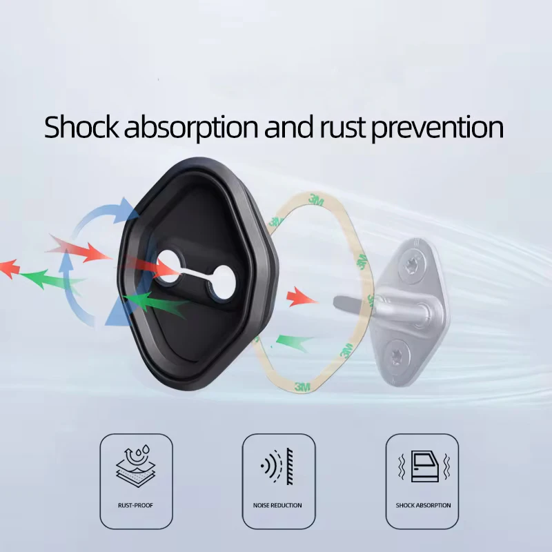 Защитный силиконовый чехол с пряжкой для двери автомобиля 4 шт. Audi A1 A3 A4 A5 A6 A7 A8 S3 S5