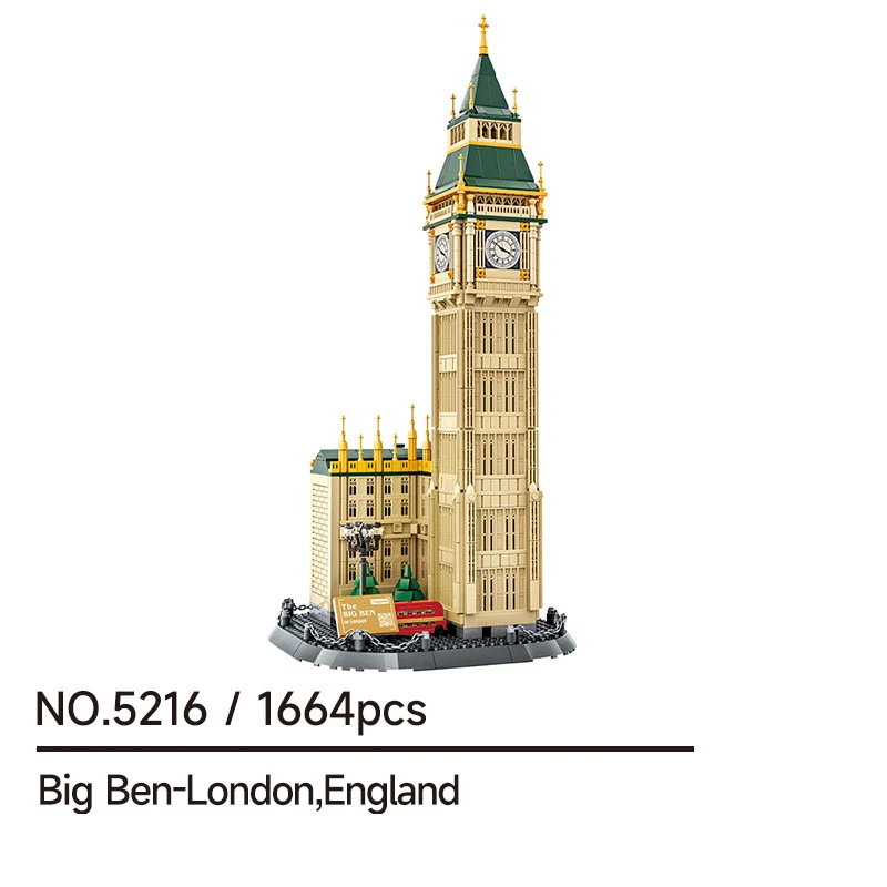 Фото Совместимые строительные блоки Lego, Лувр Биг Бен, Эйфелева башня, Колизей, Тадж-Махал, пирамида, модели белого дома, подарки, игрушки для взрослых №3