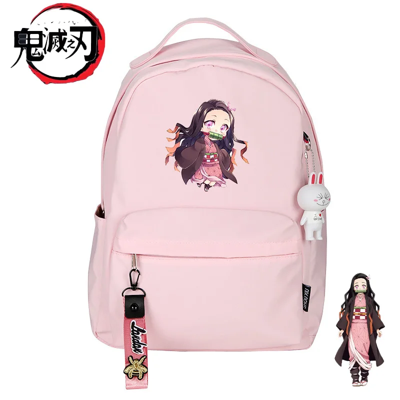 

Cartoon Demon Slayer Kamado Nezuko School Bag Student Backpack Men's and Women's Backpacks Creative Outdoor Travel Backpack Gift