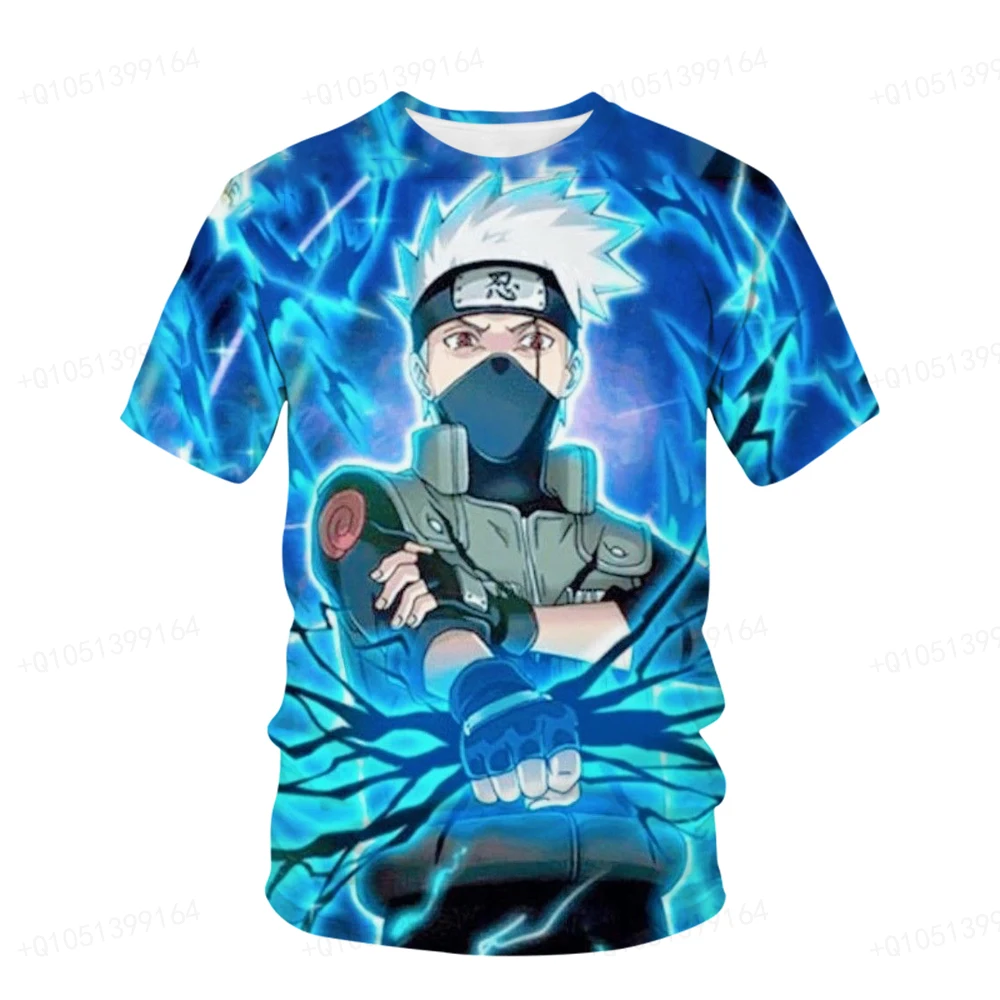 

Naruto Series Printed Children's Kakashi 3D Cartoon T-shirt Top 2023 Summer Latest Cartoon Short Sleeve T-shirt Boy's Top 4-14T