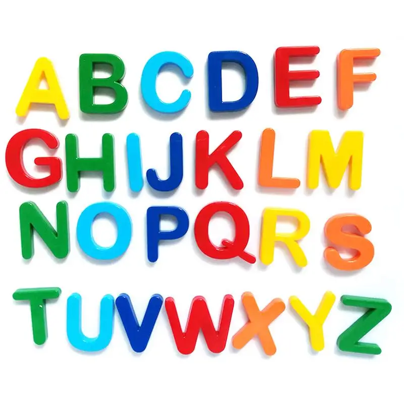 

Детские Игрушки для раннего развития, магнитные буквы, цифровые магнитные наклейки, английские буквы, пластиковые наклейки на холодильник