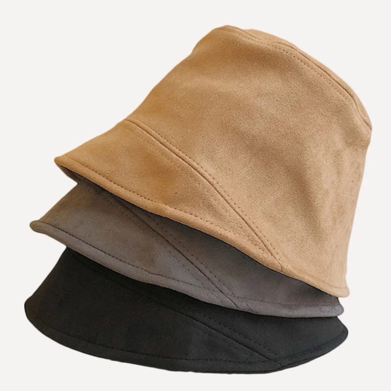 Suede Irregular Bucket Hat For Women Fashion warm Autumn and winter Basin Cap Harajuku multifunction Fisherman's Hat