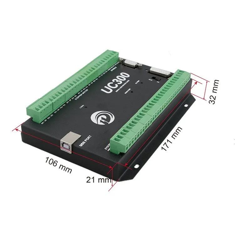 

5-осевой 300 кГц Mach3 UC300 USB CNC контроллер движения NC контроллер станка
