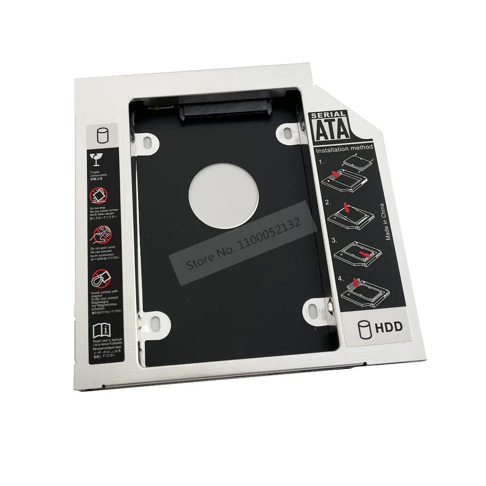 

Алюминиевый корпус для второго жесткого диска HDD SSD корпус оптический Корпус SATA 12,7 мм для HP EliteBook 8460p 8470p 8560p 8570p 8760p
