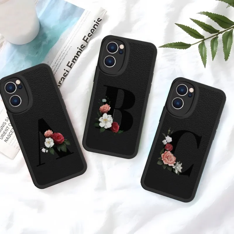 

Color Pattern Flower Letters Phone Case For Huawei P50 P40 P30 Nova10 Nova9 Nova8 MATE50 MATE40 MATE30 Lambskin Silicone Cover