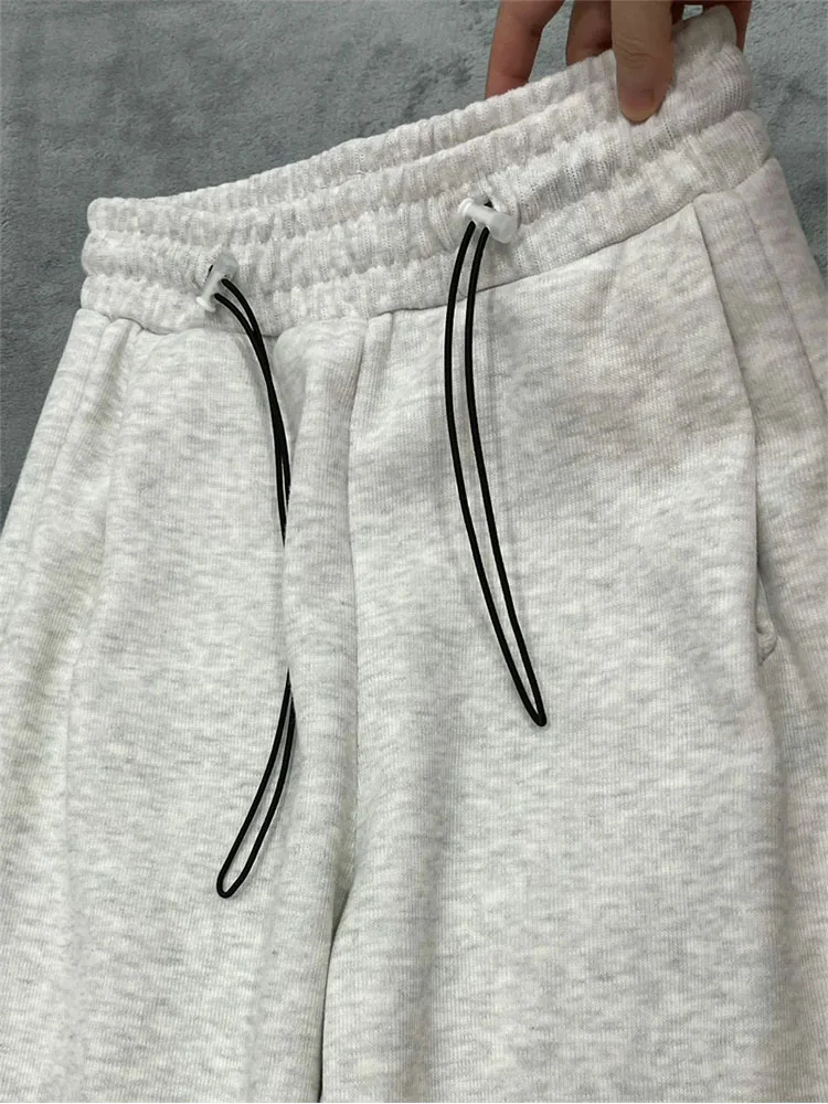 

Женские спортивные брюки оверсайз с эластичным поясом, повседневные Модные свободные брюки в Корейском стиле Харадзюку, джоггеры с широким...