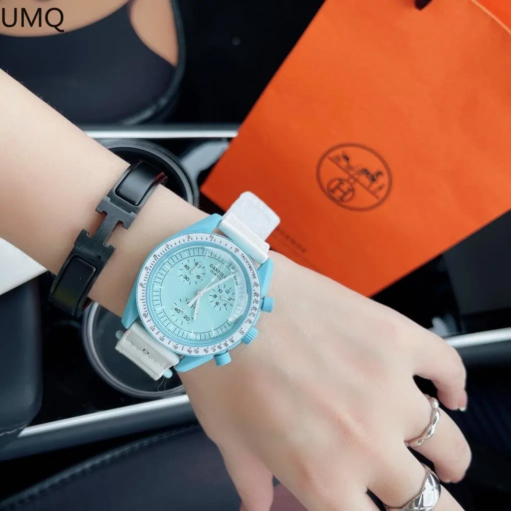 Moon High Quality Waterproof Moon Summer Women Watch Men and Women swatch Luxury Fashion Creative Neptune Earth Mission no box