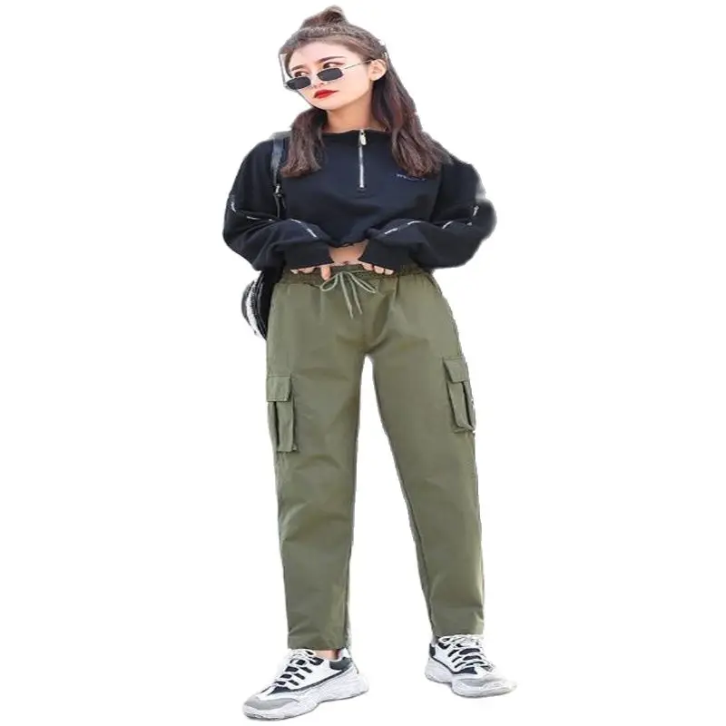 

Брюки женские с широкими штанинами, Модные Винтажные свободные штаны в стиле МОМ, бойфренды, белые черные