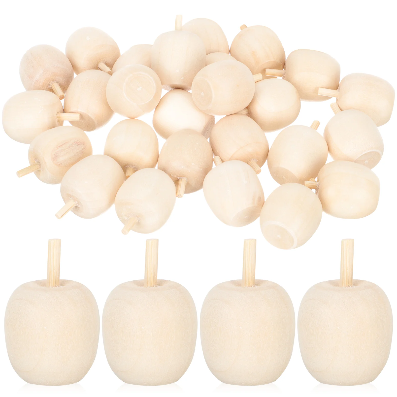 

30Pcs Unpainted Wooden Crafts Decorative Wooden Fruit Home Adorn for DIY Crafts Decoration