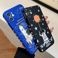 cartoon planet space phone case for iphone 13 12 mini 11 pro xs max xr x se 2020 8 7 6 6s plus silicone soft tpu back cover