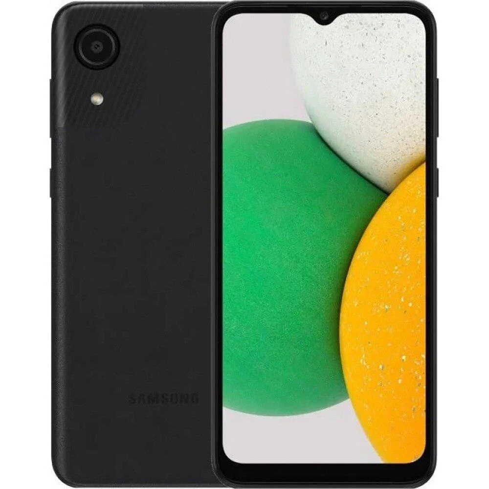 Смартфон Samsung Galaxy A03 Core чёрный 6.5" TFT PLS Spreadtrum UNISoC SC9863A 2Гб 32ГБ 8Мп Android 11 Go 5000мАч -