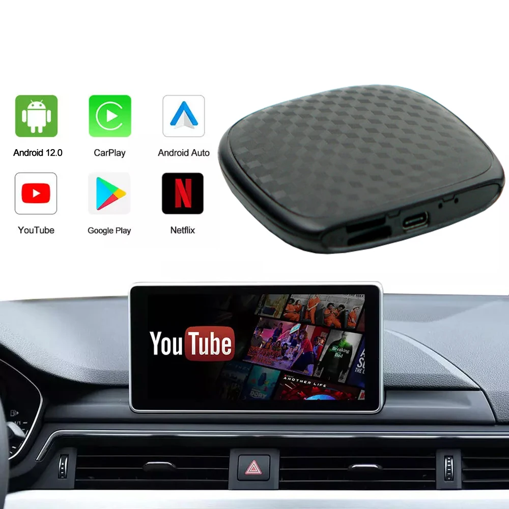 2022 Apple Pie Carplay Ai Box Car Smart Поддержка Youtube Netflix Usb Android 10 OEM GPS позиционирования данных