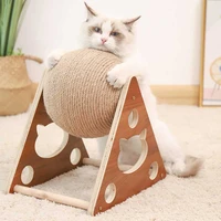 cats toys wooden cat scratching post ball toy cat scratcher sisal rope cat tower cat tree pet furniture supplies cat accessories