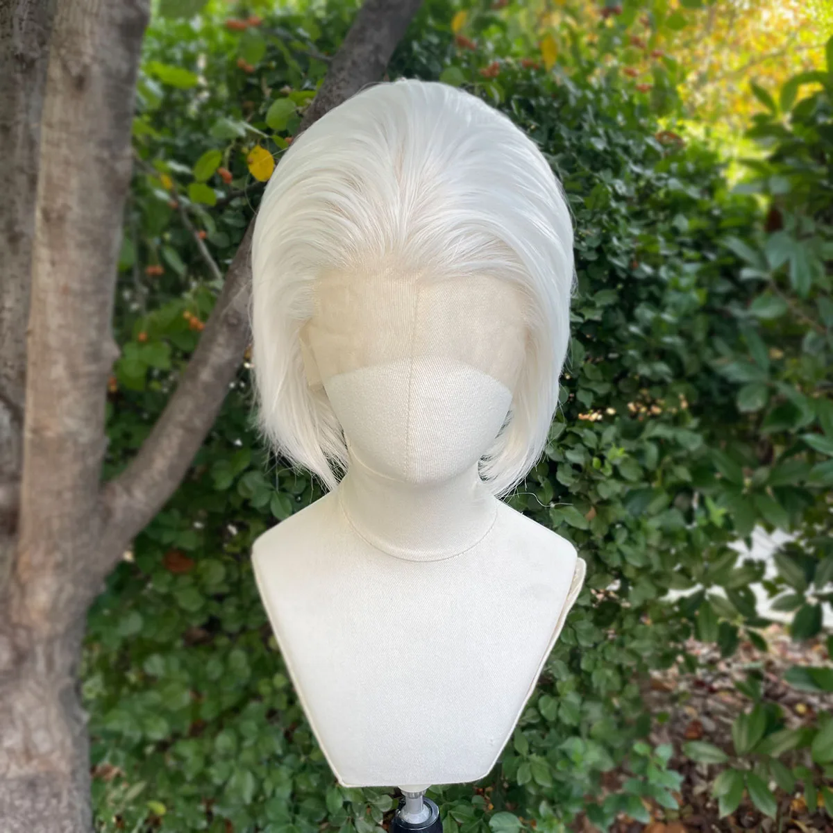 Widow's Peak Короткие Синтетические Парики Фронта Шнурка для Женщин Косплей Мужчин