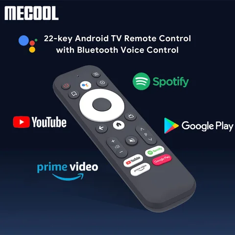 Mecool Bluetooth сменный пульт дистанционного управления для KD2 KM7 TV BOX с 22 клавишами Google Voice Сертифицированный помощник