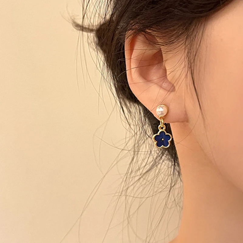 Серьги-подвески женские с искусственным жемчугом милые Висячие корейские модные