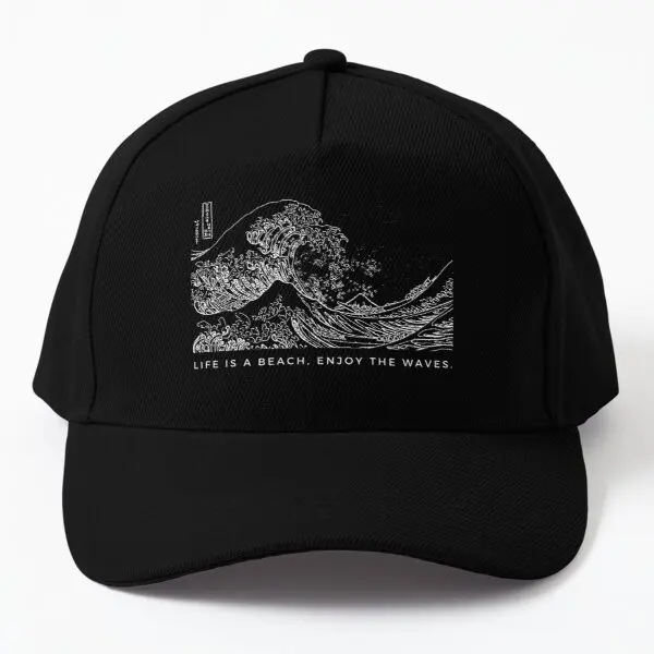 

Life Is A Beach Enjoy The Waves The Gre Baseball Cap Hat Fish Printed Casual Solid Color Spring Hip Hop Casquette Outdoor