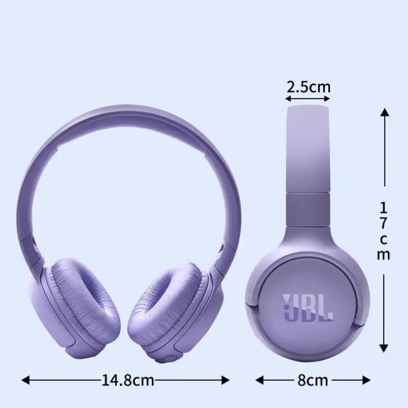 Фото Bluetooth-гарнитура JBL TUNE 520BT, черный/белый/синий/фиолетовый цвета, 57 часов автономной работы, Bluetooth 5.3, мощные басы, складная конструкция. №4