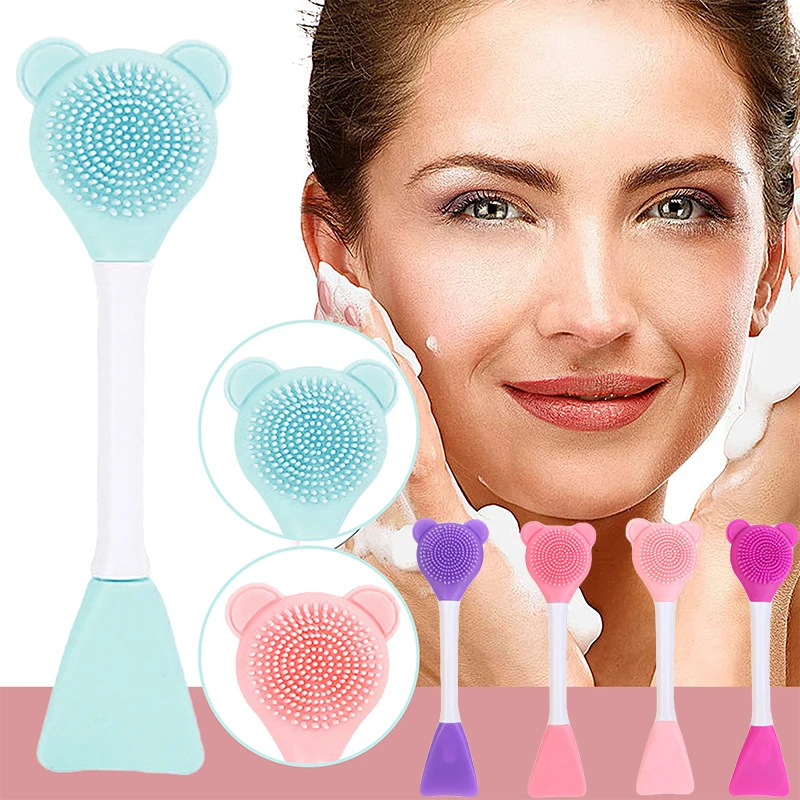 

Face Mask Brush Silicone Gel Facial Mask DIY Brushes Original Soft Fashion Beauty Women Skin Face Care Home Makeup Tools 5Colors