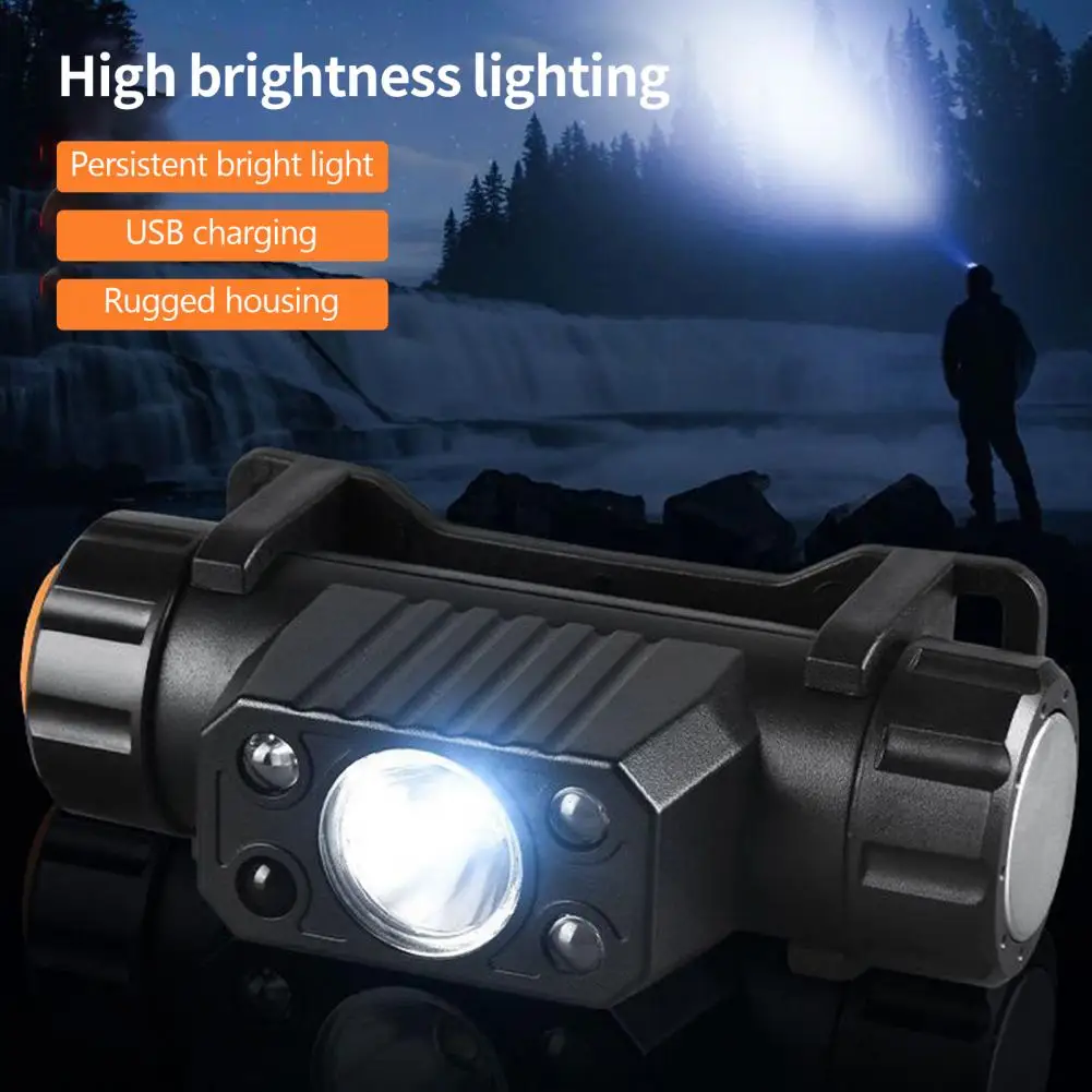 

Фонарь налобный ультралегкий с датчиком движения, регулируемый угол