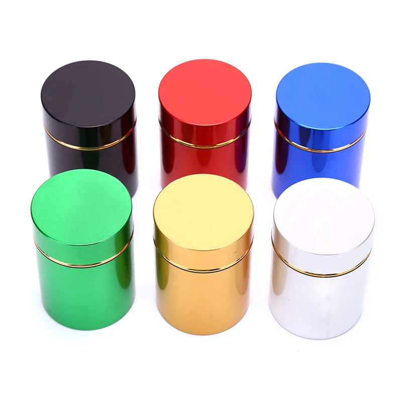 

1Pcs 70ML Airtight Smell Proof Container Aluminum Herb Stash Metal Sealed Can Tea Jars Boxes Portable Storage Container