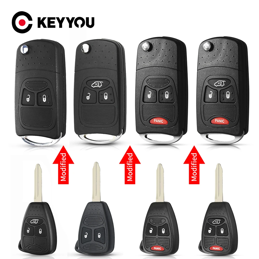 Бесплатная доставка для Chrysler Jeep Compass Wrangler Patriot Fob Flip 2 кнопочный модифицированный